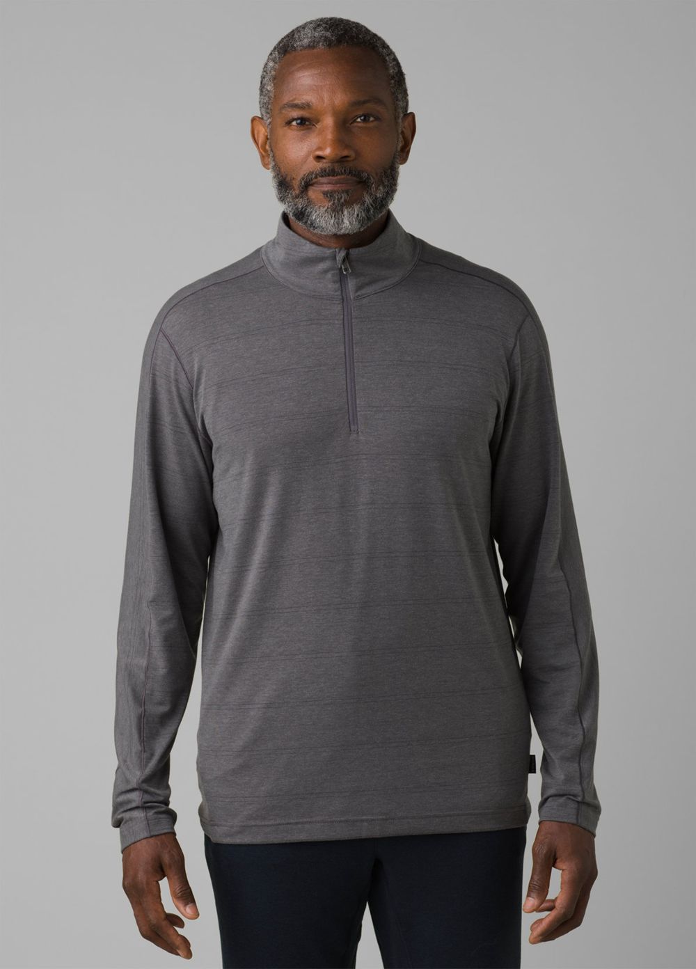 Grey Men's PrAna Watchtower 1/2 Zip Sweaters | 63072-WLBY