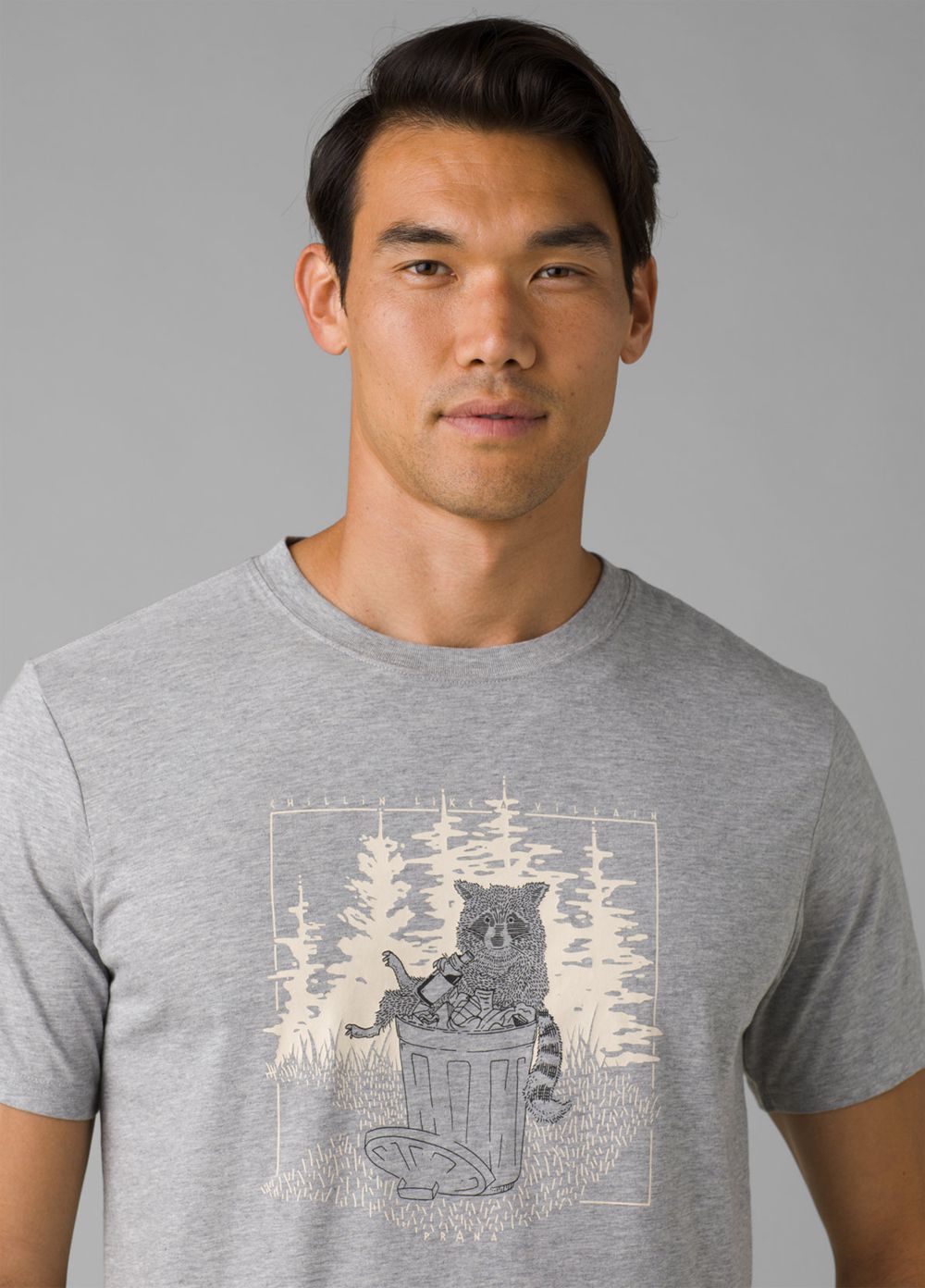 Grey Men's PrAna Wild Camp T-Shirts | 28093-KXWH