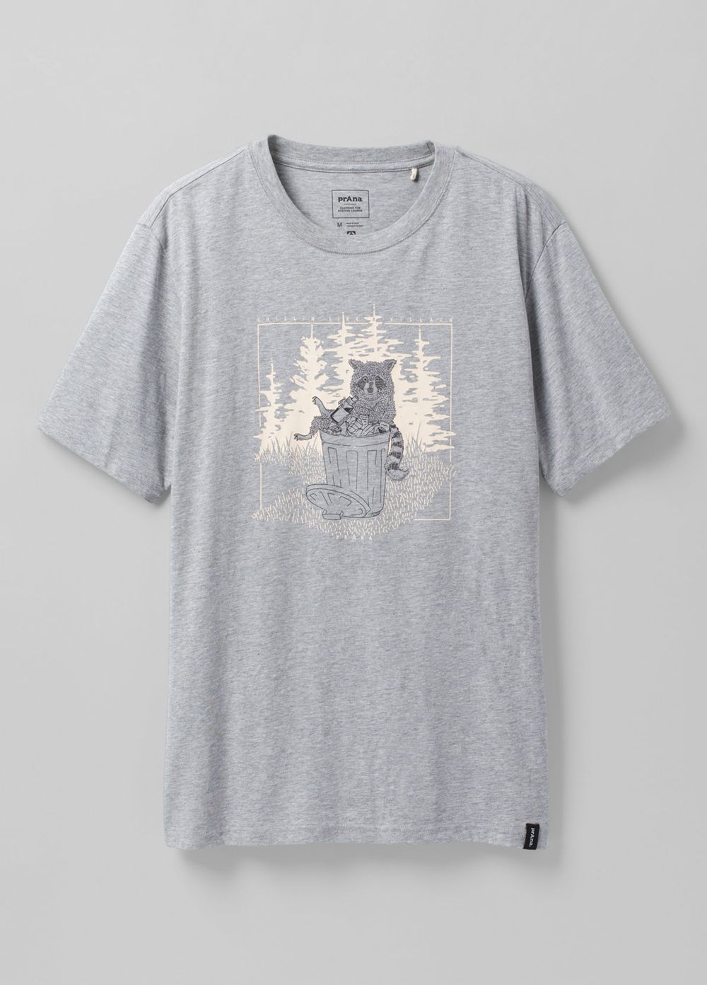 Grey Men's PrAna Wild Camp T-Shirts | 28093-KXWH