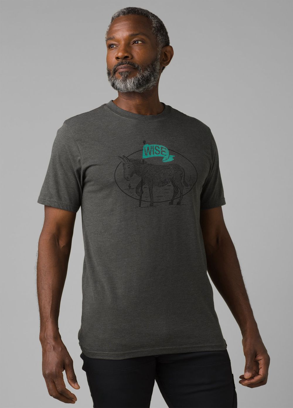 Grey Men's PrAna Wise Ass Journeyman 2 T-Shirts | 18092-RZAJ