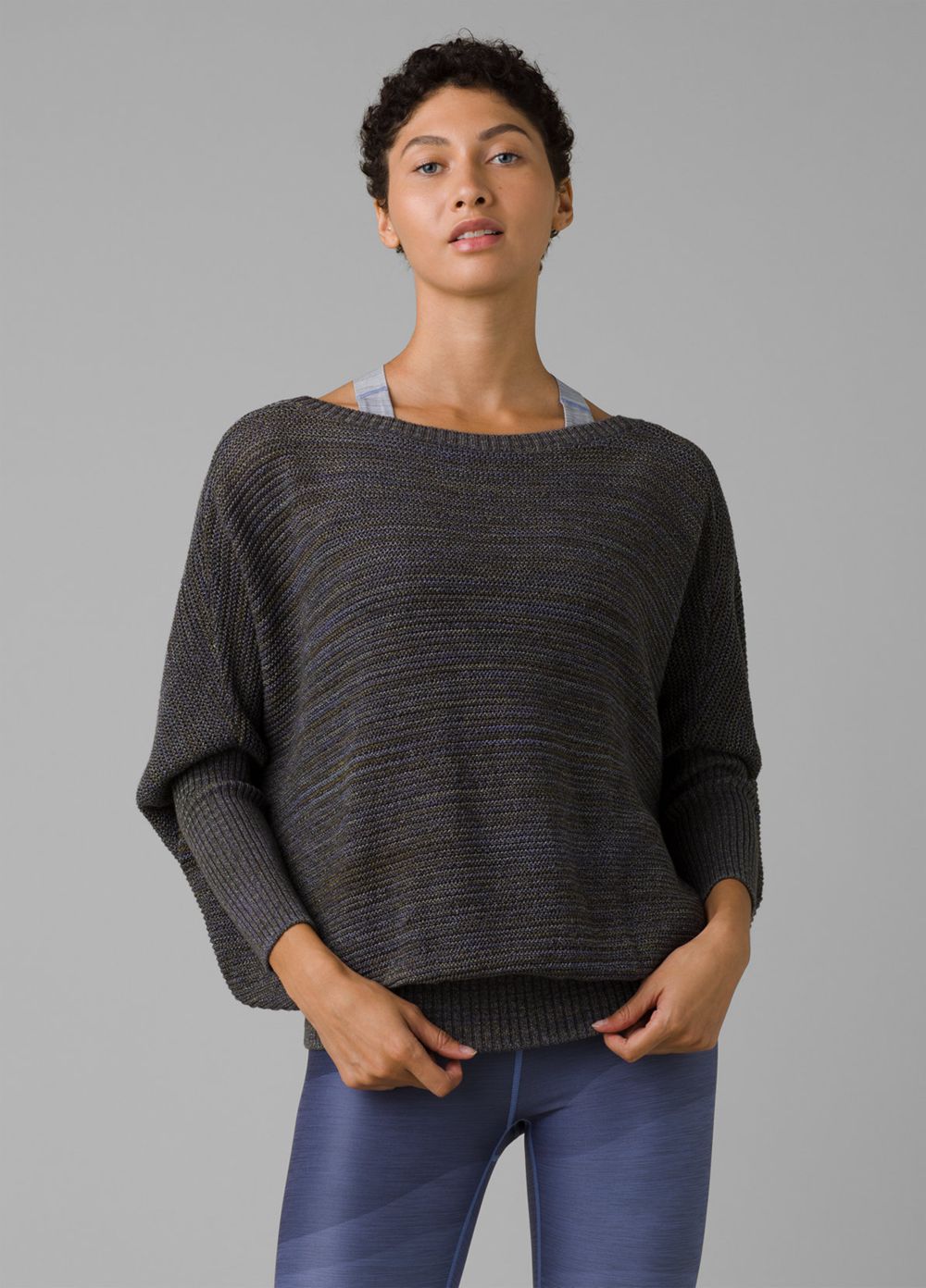 Grey Women\'s PrAna Coronet Sweaters | 81734-UDXQ