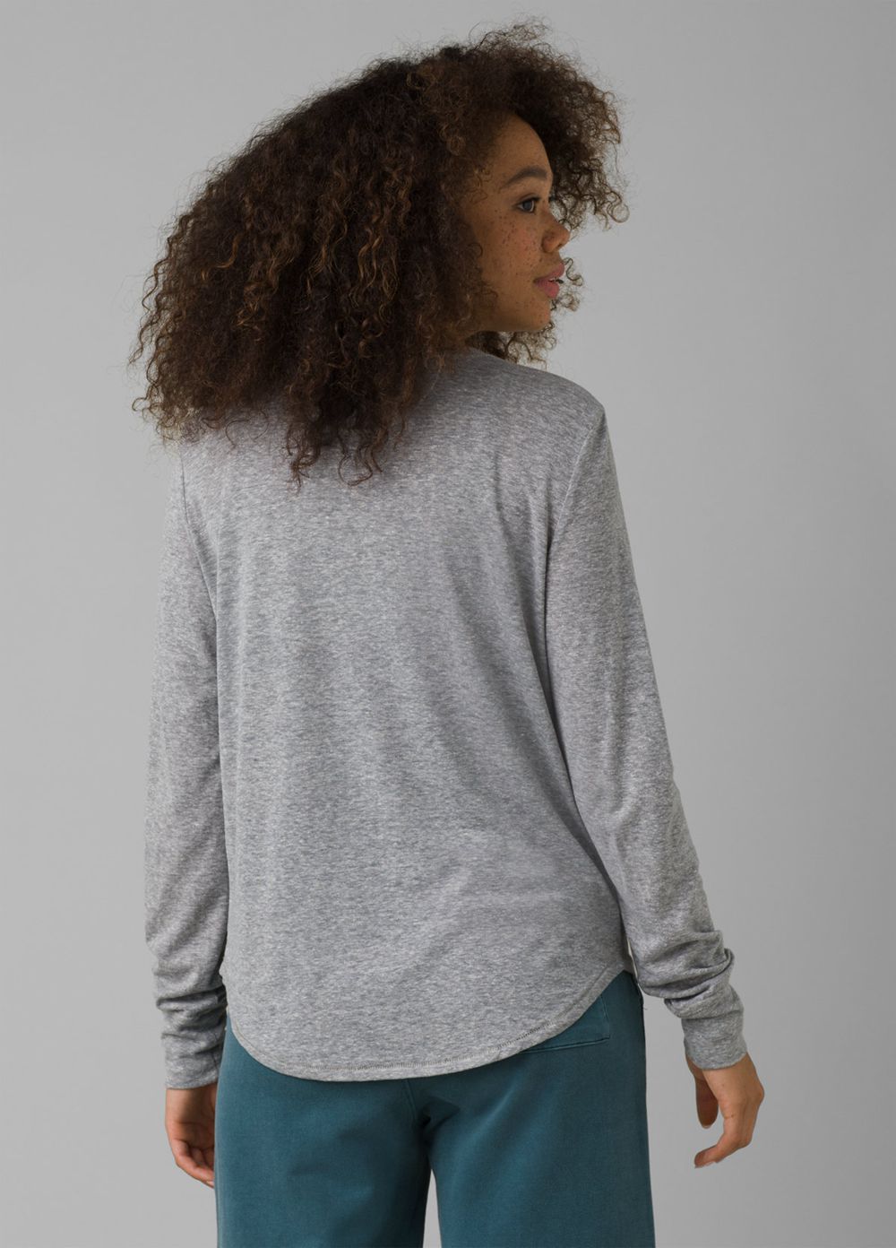 Grey Women's PrAna Cozy Up Long Sleeve T-Shirts | 69085-RZJN