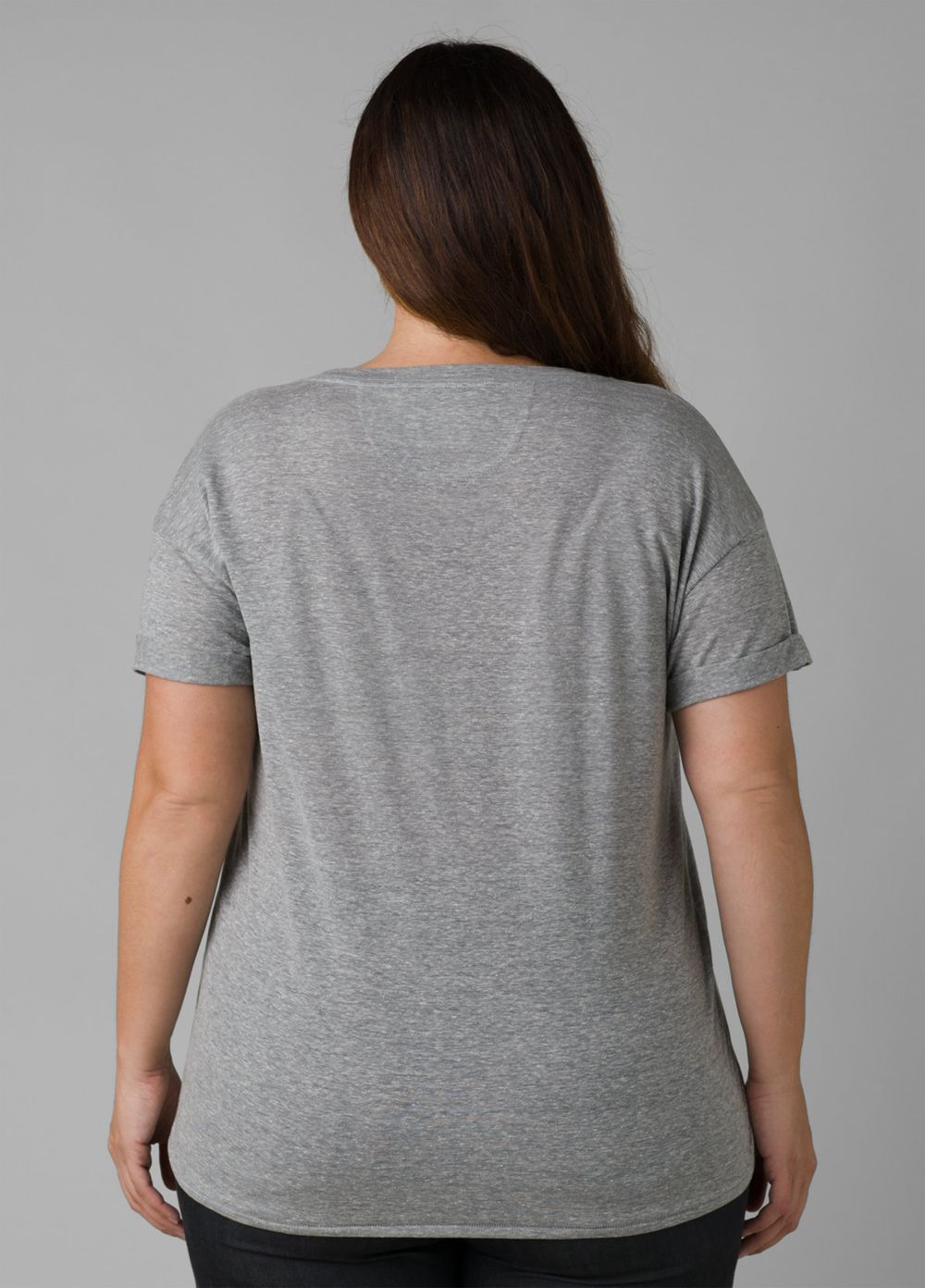 Grey Women's PrAna Cozy Up Plus T-Shirts | 57941-OVSM