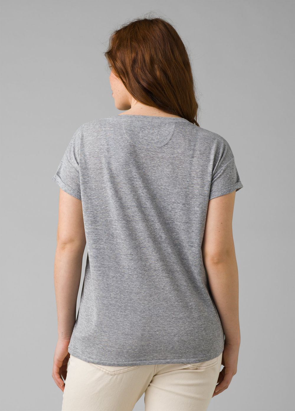 Grey Women's PrAna Cozy Up T-Shirts | 64198-YROC