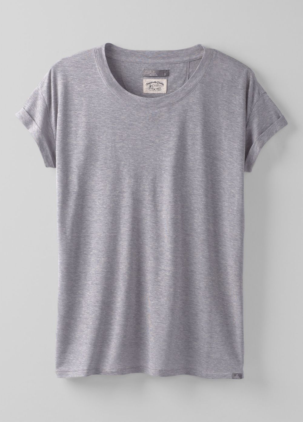 Grey Women's PrAna Cozy Up T-Shirts | 64198-YROC