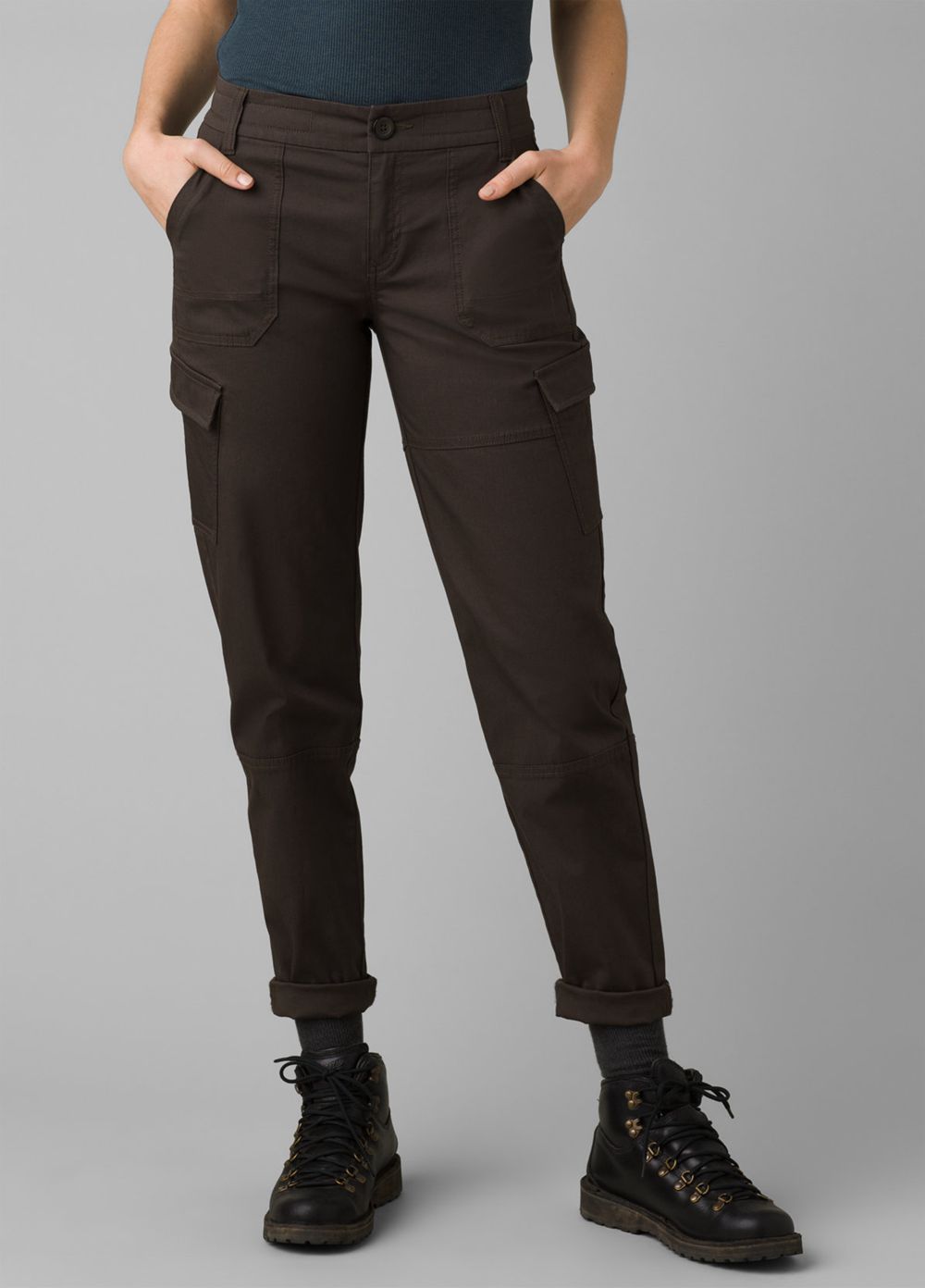 Grey Women\'s PrAna Elle Cargo Pants | 79125-VWSI