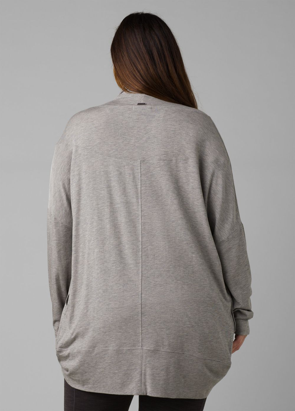 Grey Women's PrAna Foundation Munra Wrap Plus Sweaters | 80725-KOTM