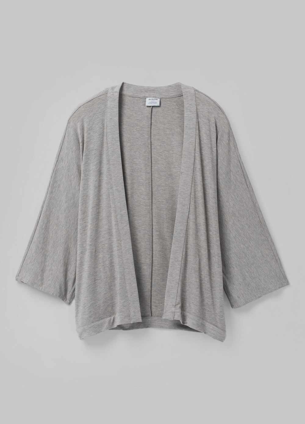 Grey Women's PrAna Foundation Seabrook Wrap Sweaters | 73025-NPGU