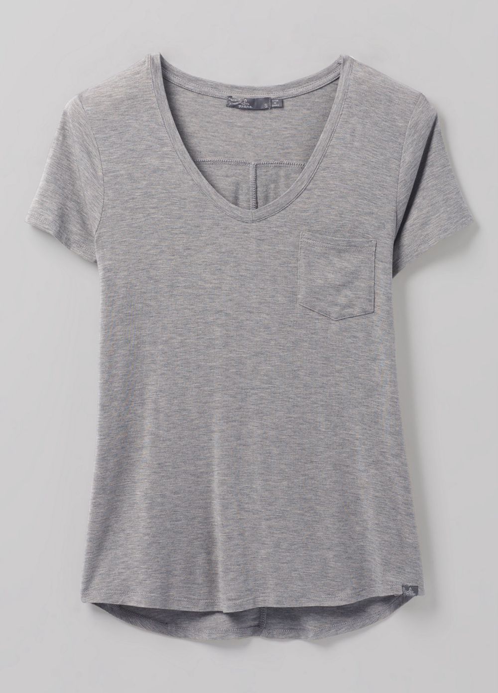 Grey Women's PrAna Foundation Short Sleeve Plus T-Shirts | 64105-BQKE