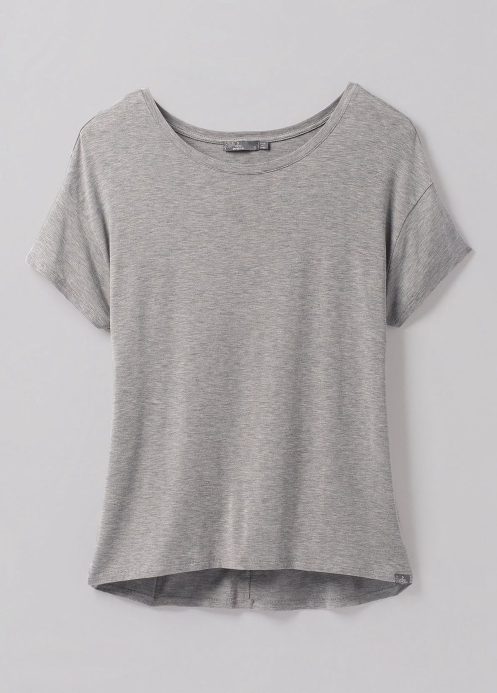 Grey Women's PrAna Foundation Slouch T-Shirts | 73481-WXBG