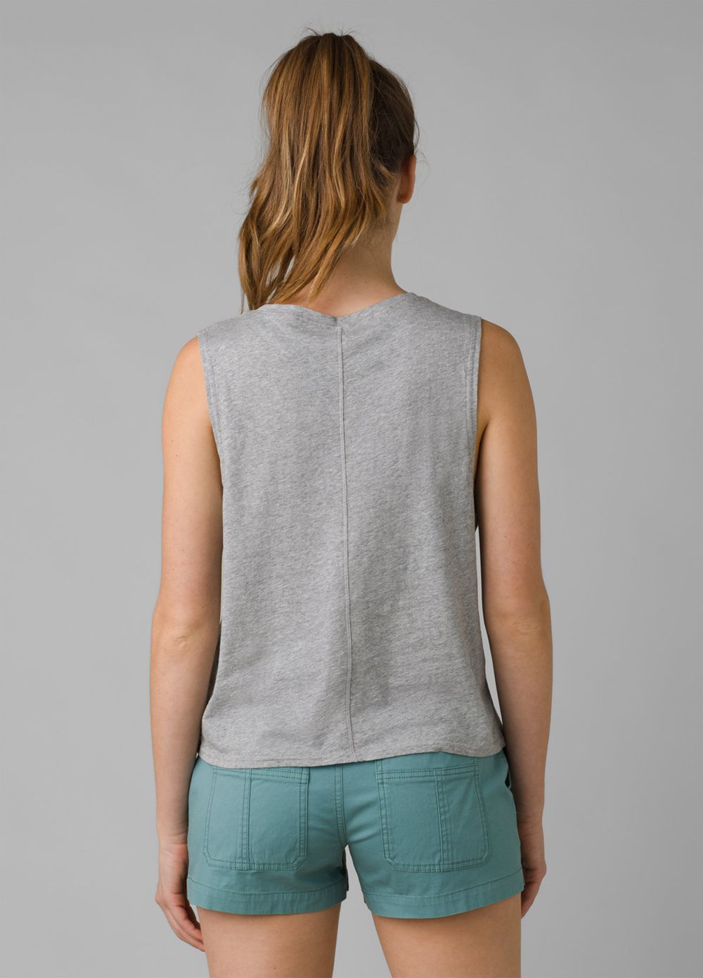 Grey Women's PrAna Organic Graphic Sleeveless Tank Top | 45293-DJUZ