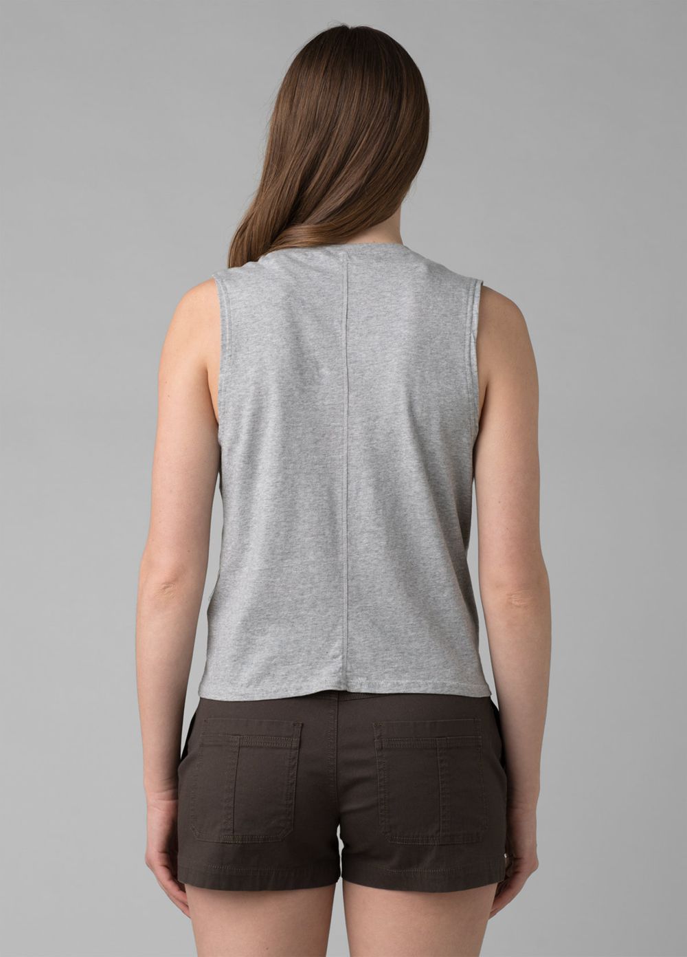 Grey Women's PrAna Organic Graphic Sleeveless Tank Top | 81927-WCTL