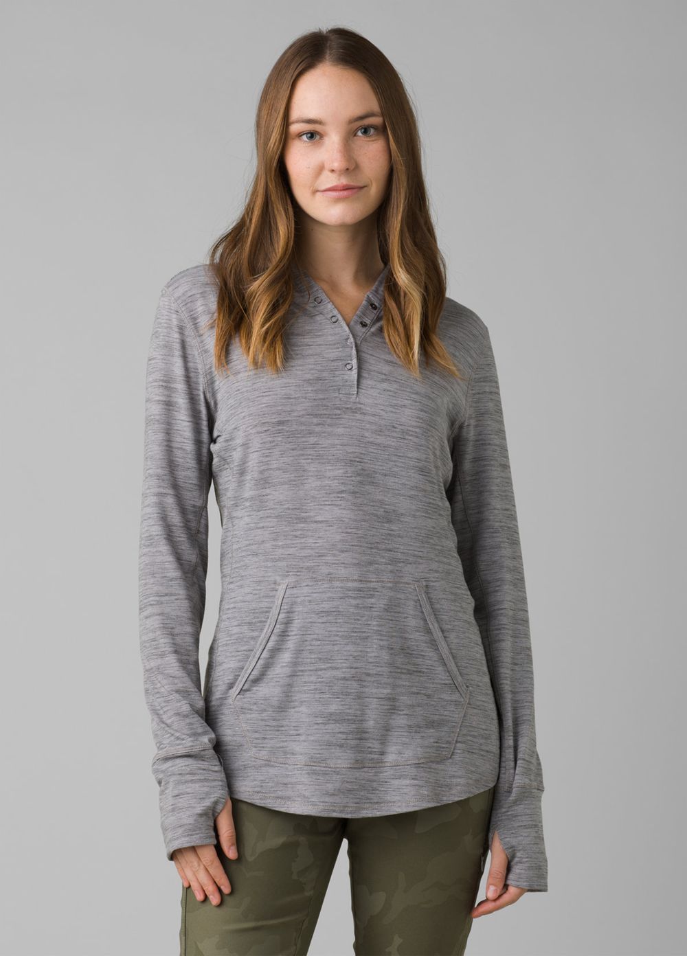 Grey Women\'s PrAna Sol Protect Hoodie | 94853-AHKV