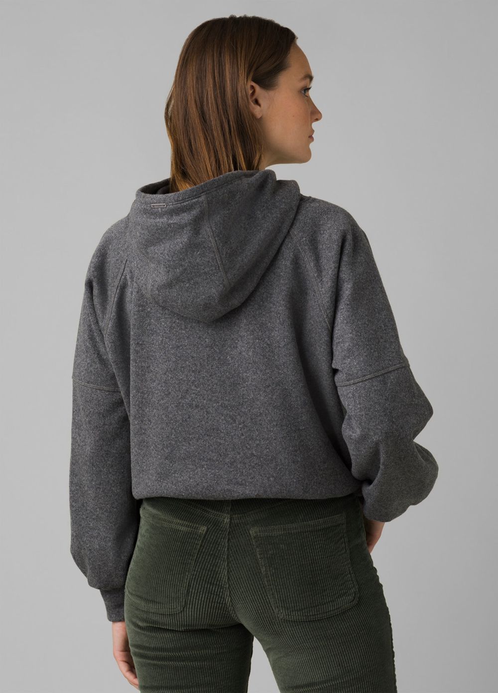 Grey Women's PrAna Ziller Sweatshirt | 90758-XHKN