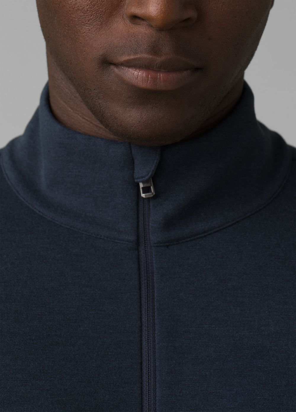 Navy Men's PrAna Altitude Tracker 1/4 Zip Sweaters | 76093-EKNL