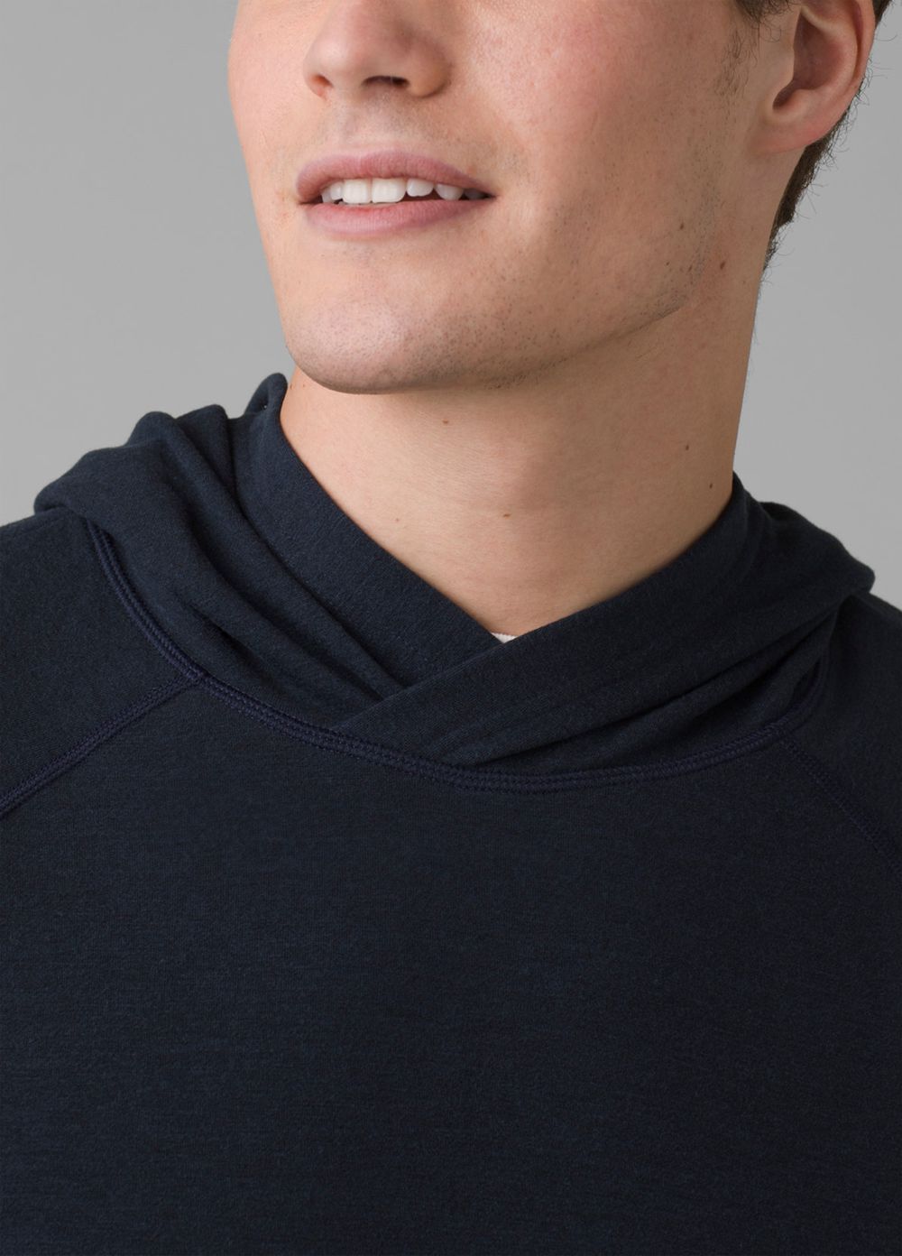 Navy Men's PrAna Altitude Tracker Hoodie | 59672-YDNZ