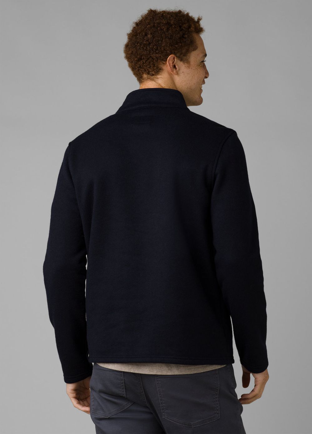 Navy Men's PrAna Brookland 1/4 Zip Sweaters | 74036-CSPW