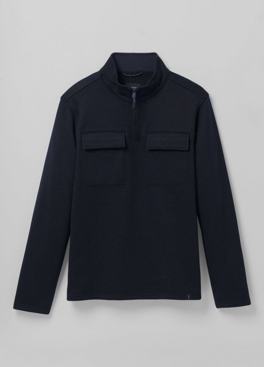 Navy Men's PrAna Brookland 1/4 Zip Sweaters | 74036-CSPW