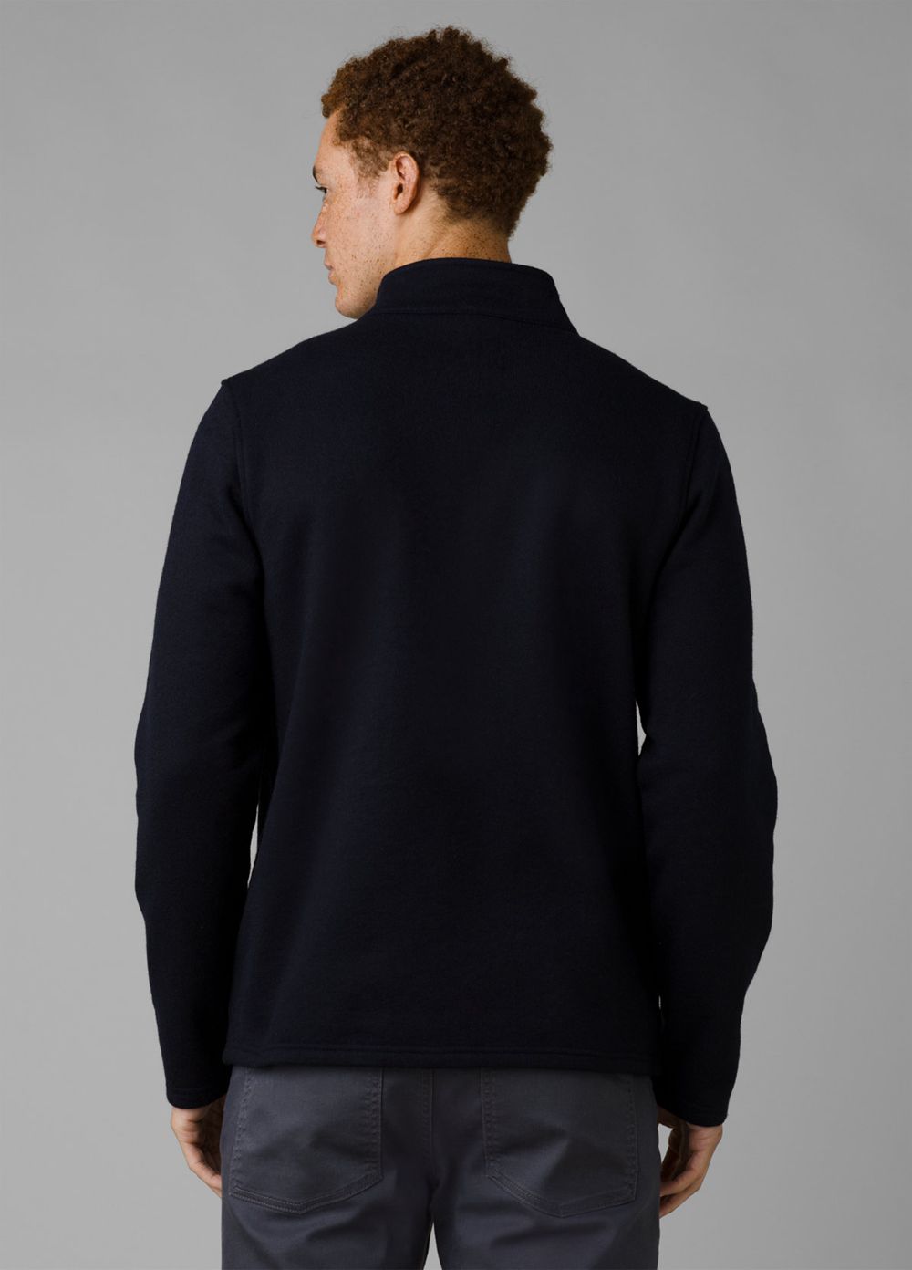 Navy Men's PrAna Brookland Sweater Jackets | 79480-DTLV