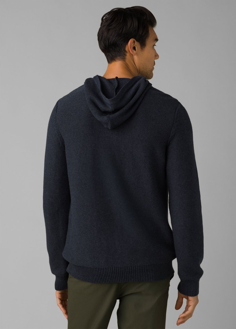 Navy Men's PrAna North Loop Hooded Sweaters | 58364-RUXE