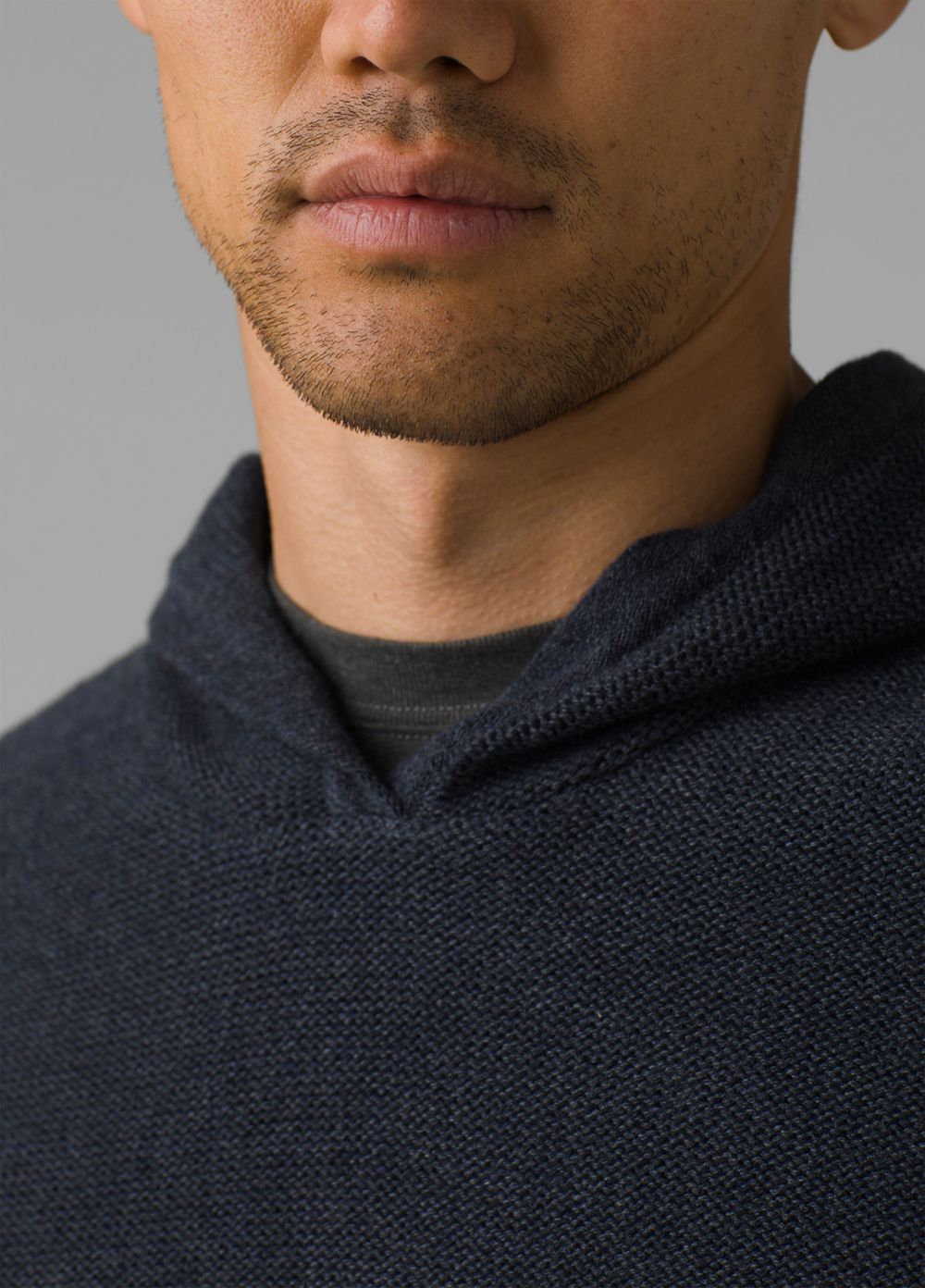 Navy Men's PrAna North Loop Hooded Sweaters | 58364-RUXE