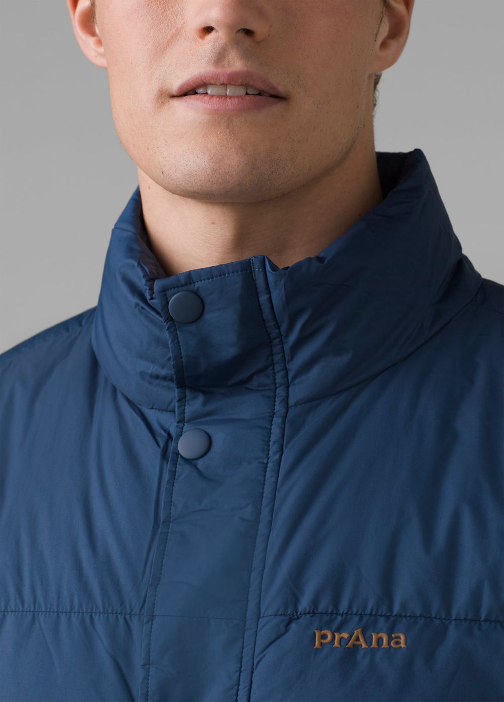 Navy Men's PrAna North Palisade Jackets | 83470-MHEO