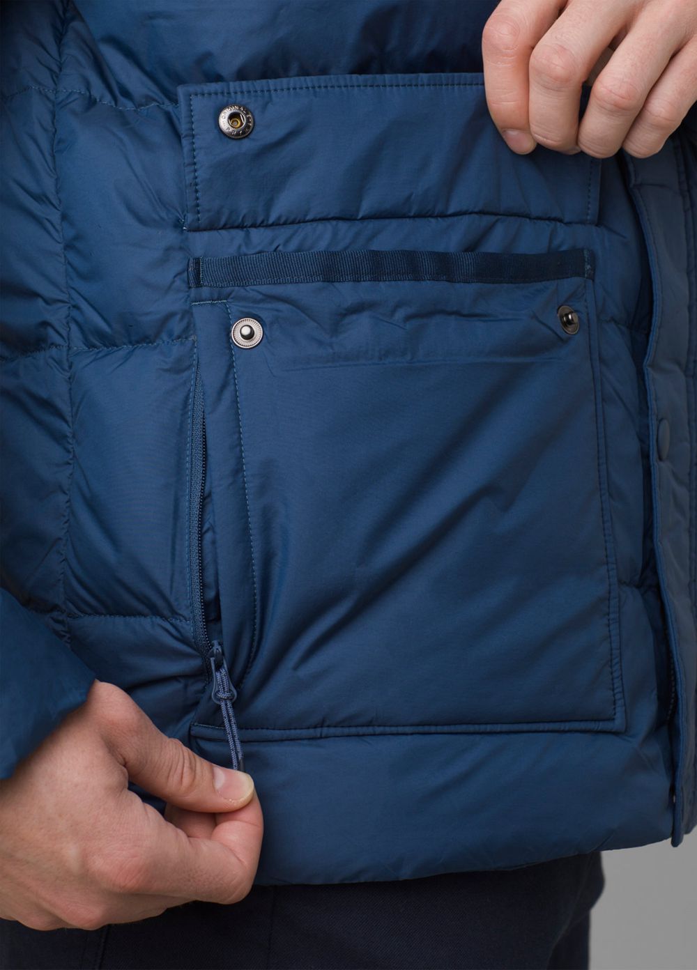 Navy Men's PrAna North Palisade Jackets | 83470-MHEO