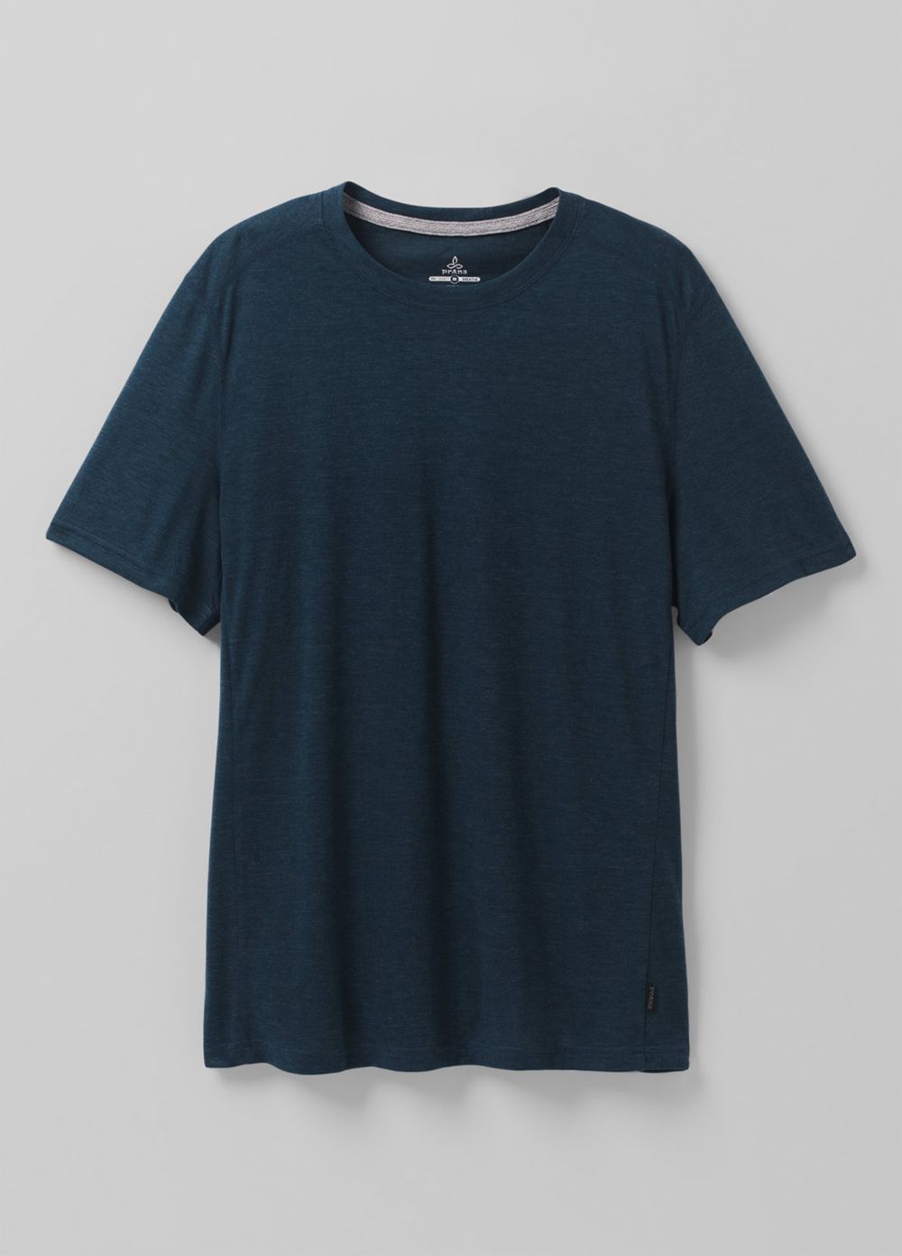 Navy Men's PrAna Prospect Heights Crew T-Shirts | 63901-OLBM