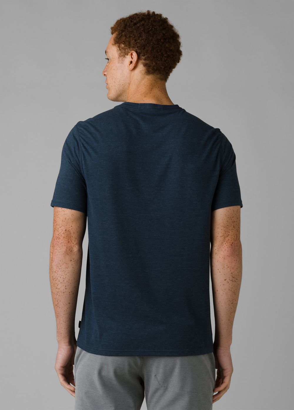 Navy Men's PrAna Prospect Heights Graphic Short Sleeve T-Shirts | 70841-NWMJ