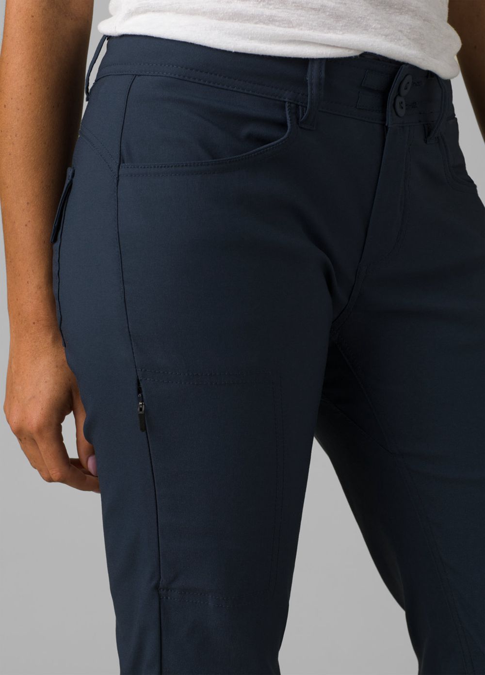 Navy Women's PrAna Halle Straight II Pants | 02513-WVUX