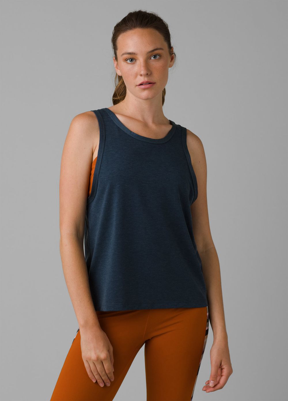 Navy Women\'s PrAna Moraine Tank Top | 27916-OQLK