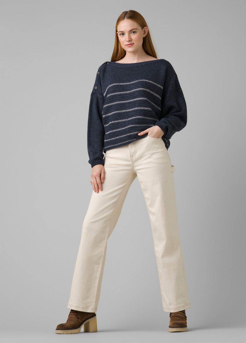 Navy Women's PrAna Phono Sweaters | 82635-AYST