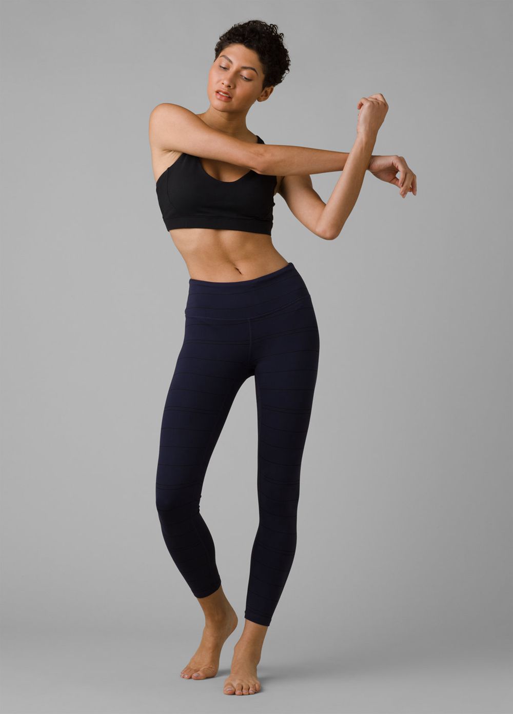 Navy Women's PrAna Pillar 7/8 Leggings | 15329-RIAH