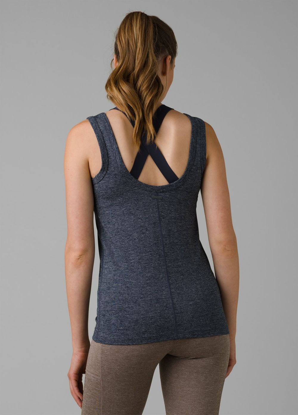 Navy Women's PrAna Zawn Tank Top | 70341-DAWY