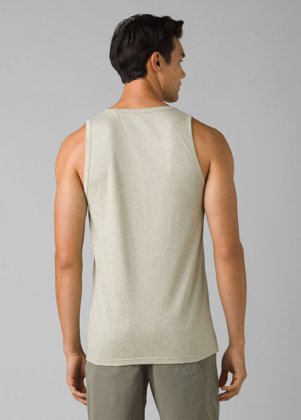 Olive Men's PrAna Cotton Tank Top | 87512-LFNG