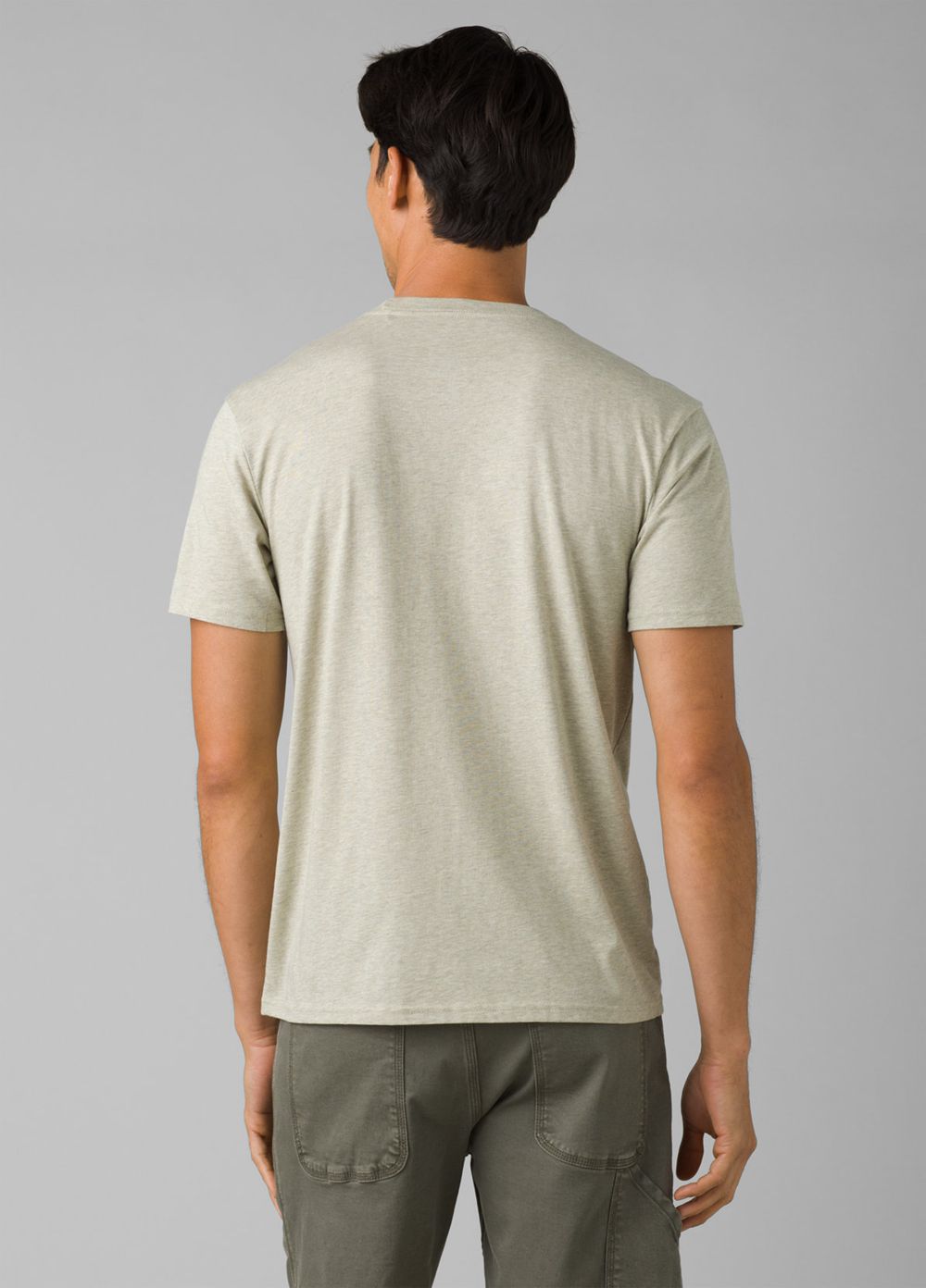 Olive Men's PrAna Crew T-Shirts | 98460-IOHM