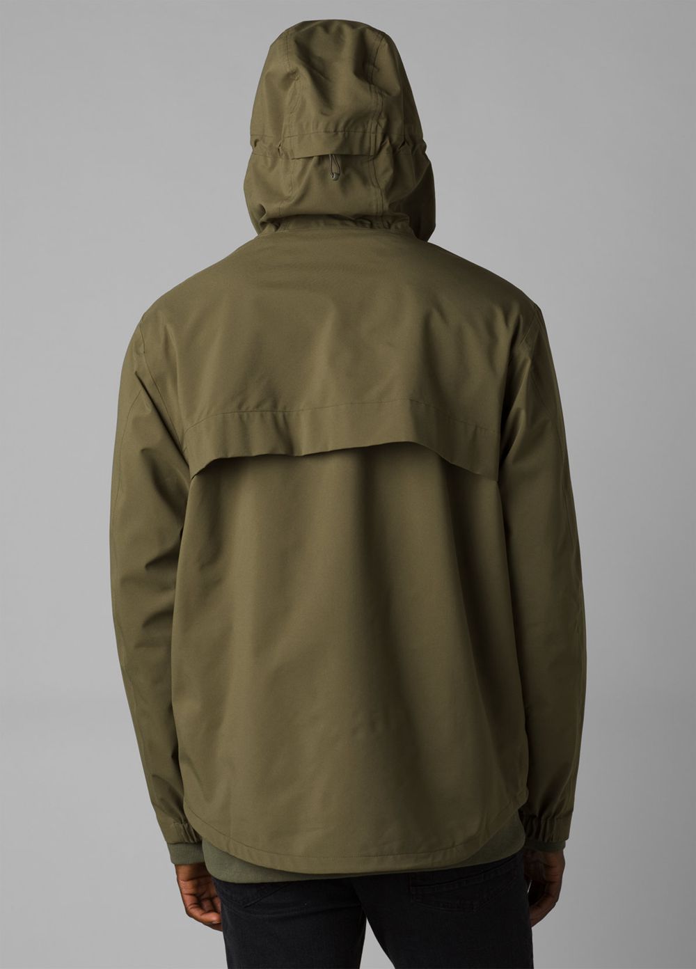 Olive Men's PrAna Friction Rain Jackets | 78601-NIWQ