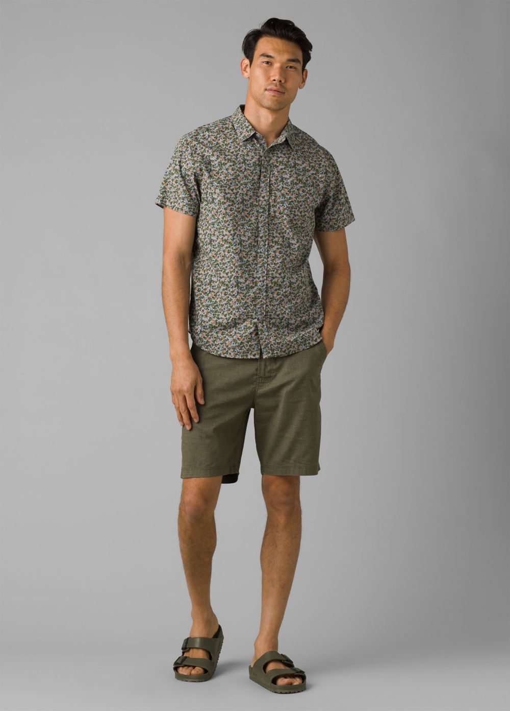 Olive Men's PrAna Furrow Shorts | 26895-UPCB