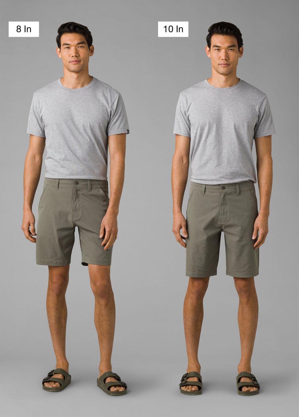 Olive Men's PrAna Hybridizer Shorts | 67943-ZDQX