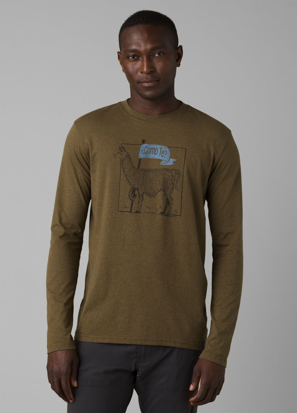 Olive Men\'s PrAna Journeyman Long Sleeve T-Shirts | 65371-XMPZ