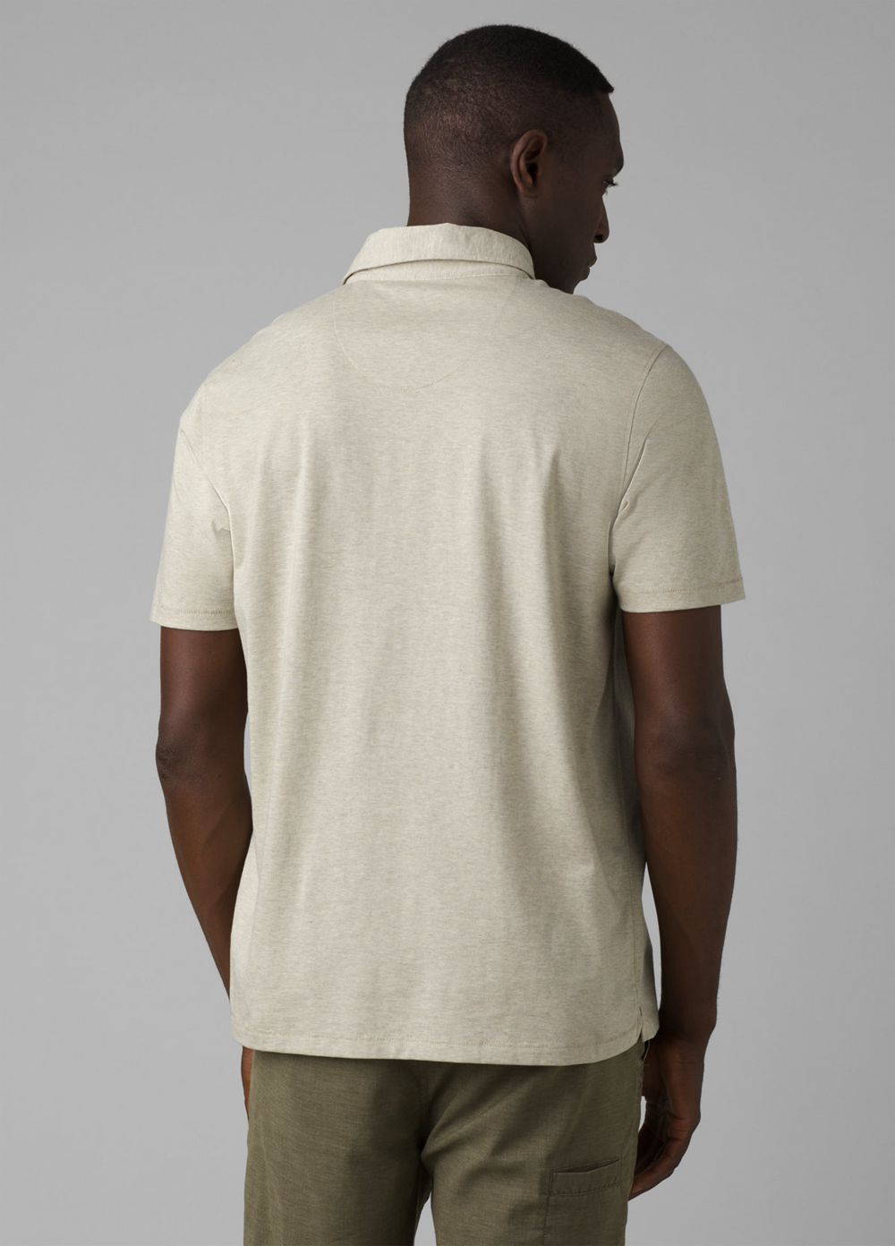 Olive Men's PrAna Polo Shirts | 17462-ESWX