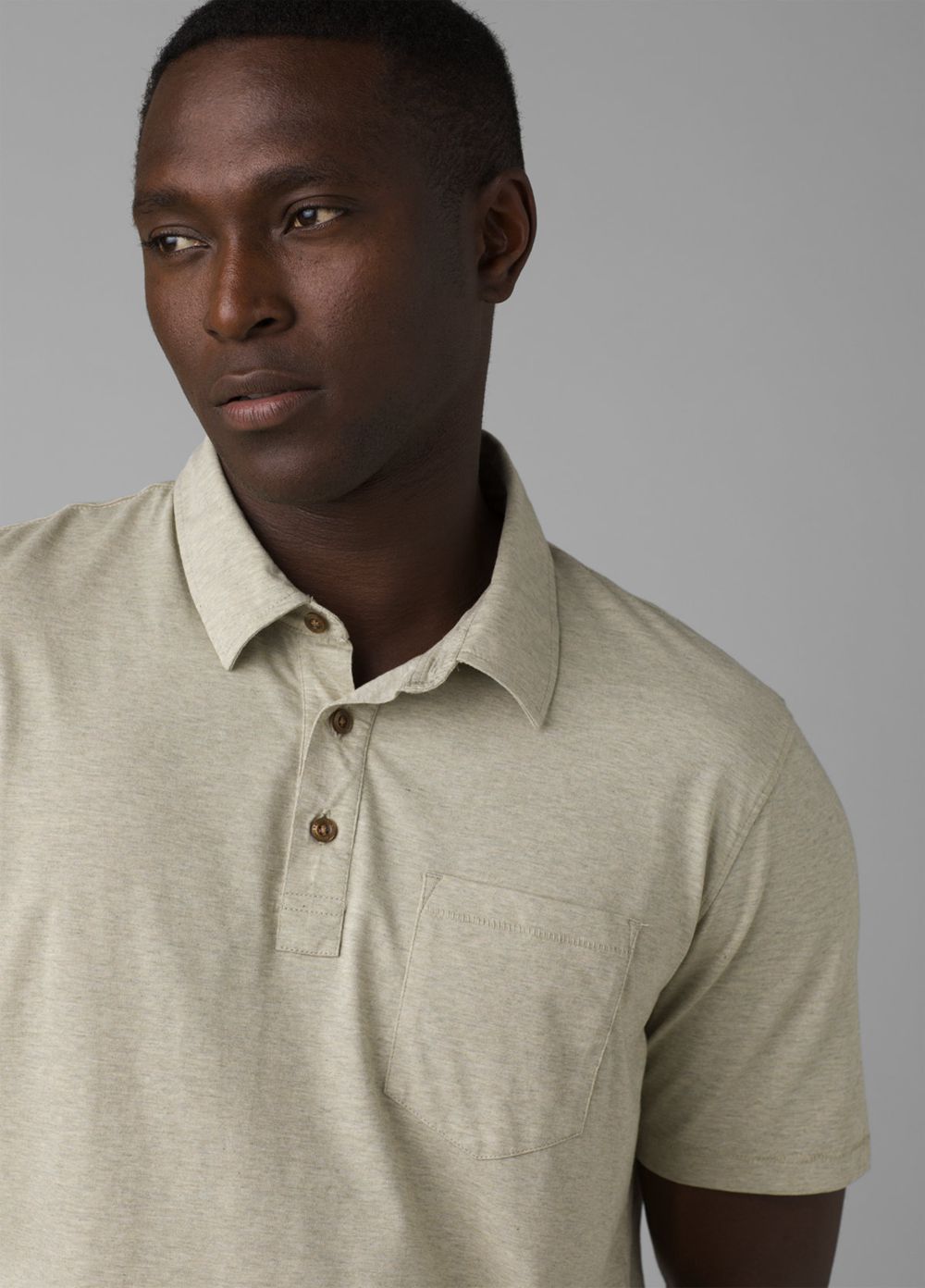 Olive Men's PrAna Polo Shirts | 17462-ESWX