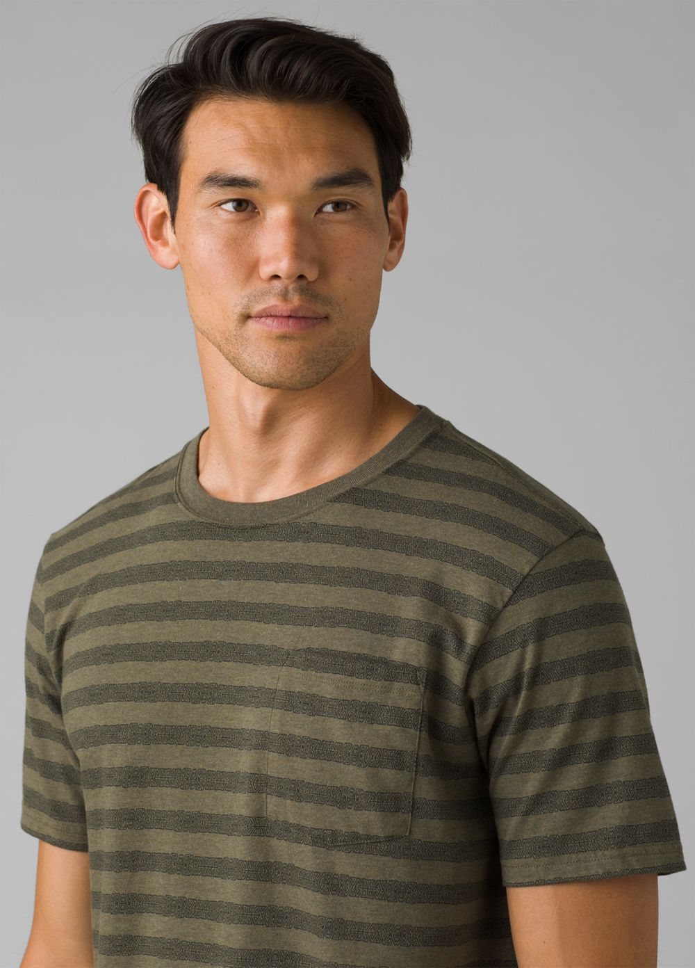 Olive Men's PrAna Roots Studio Pocket T-Shirts | 07985-PDJT