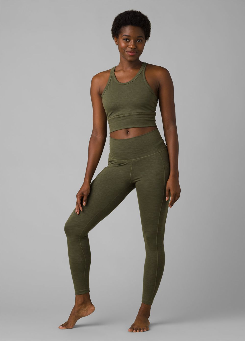 Olive Women's PrAna Becksa 7/8 Leggings | 07925-SGNY