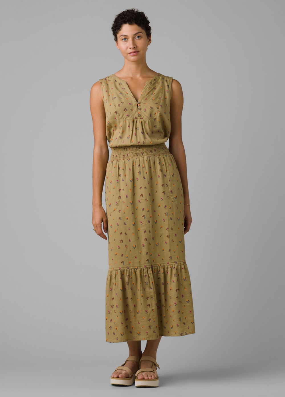 Olive Women\'s PrAna California Dreaming Dresses | 96314-HBQS