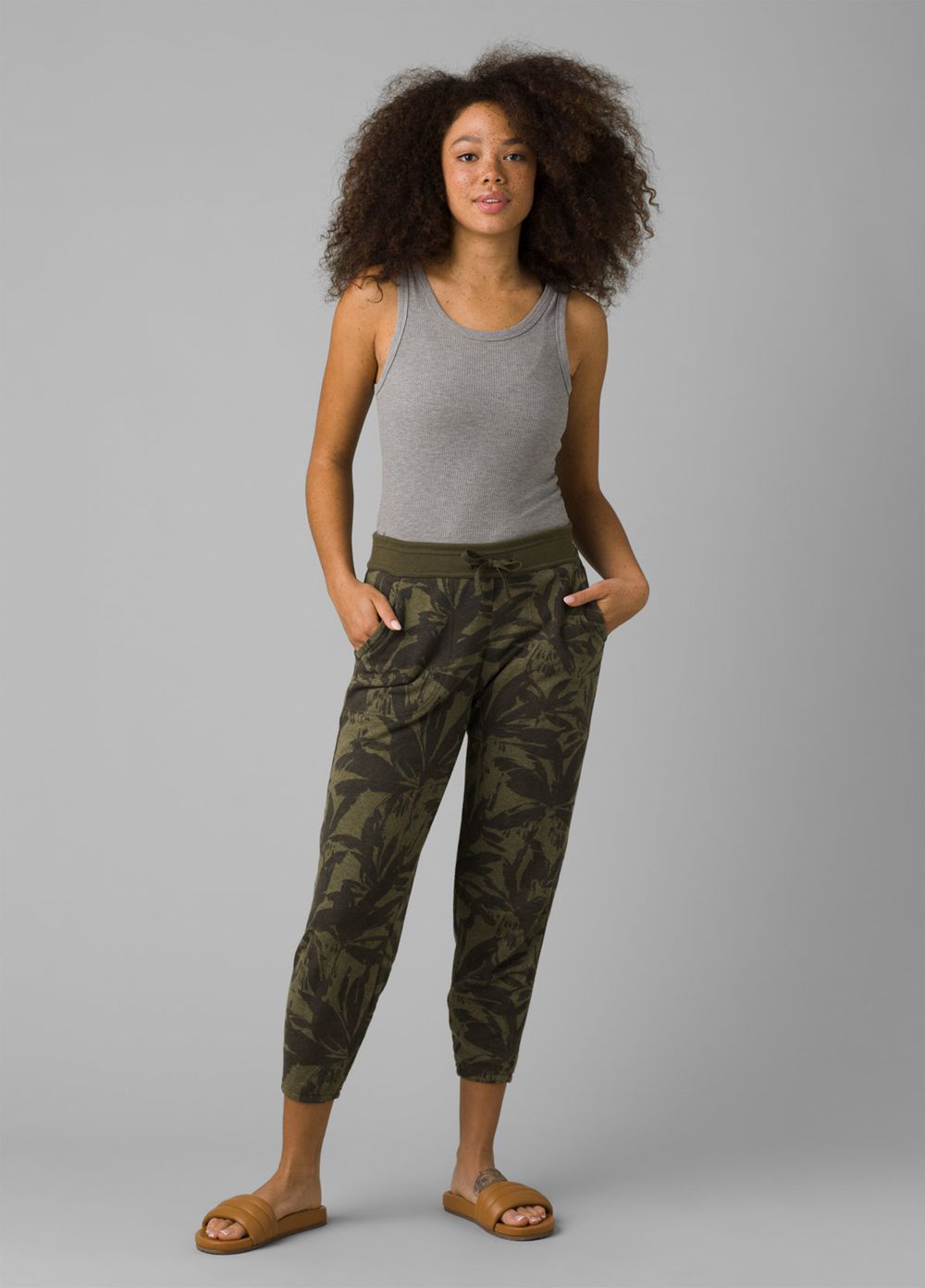 Olive Women's PrAna Cozy Up Ankle Leggings | 65280-IYQL