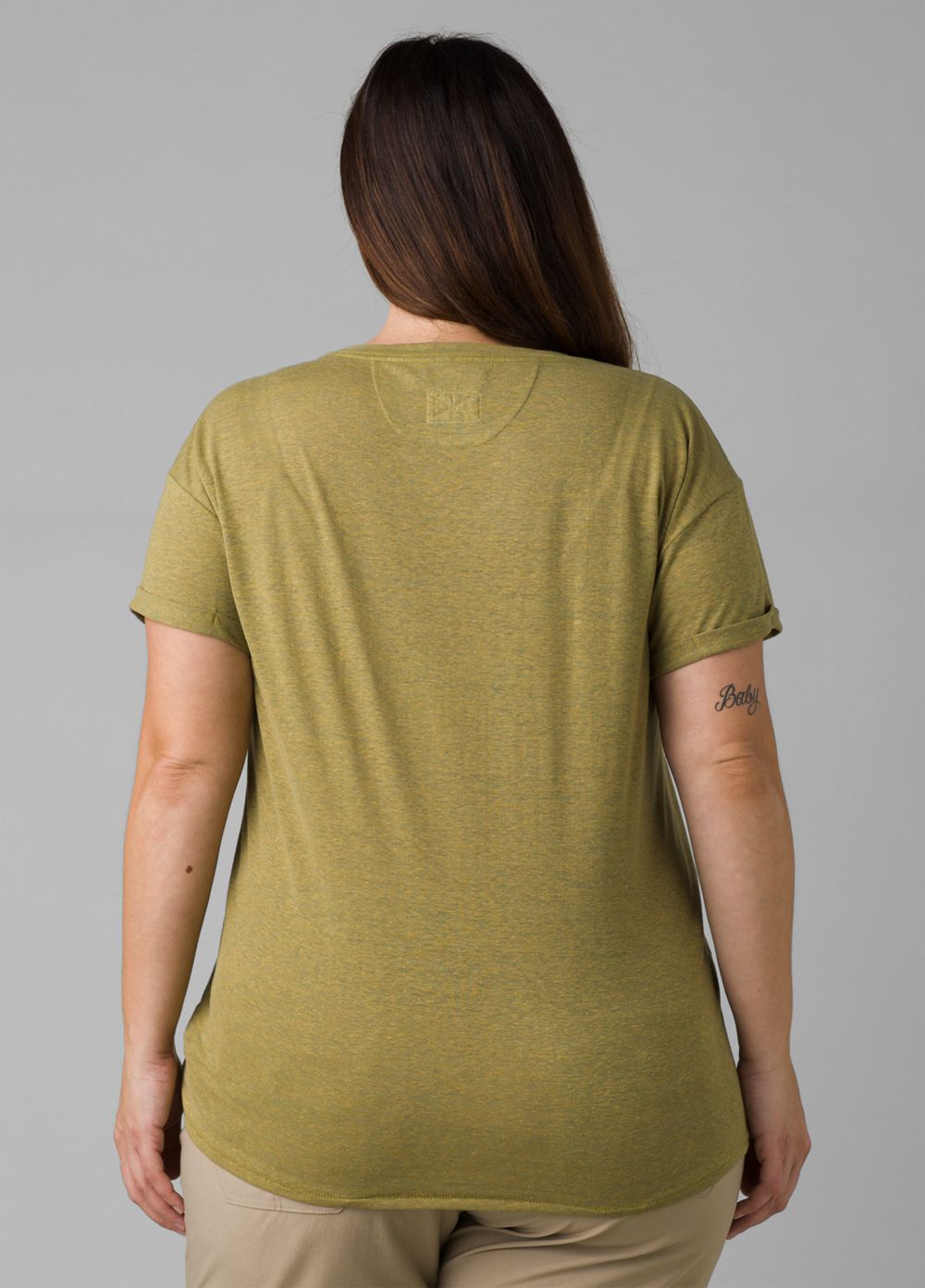 Olive Women's PrAna Cozy Up Plus T-Shirts | 72190-BLRN