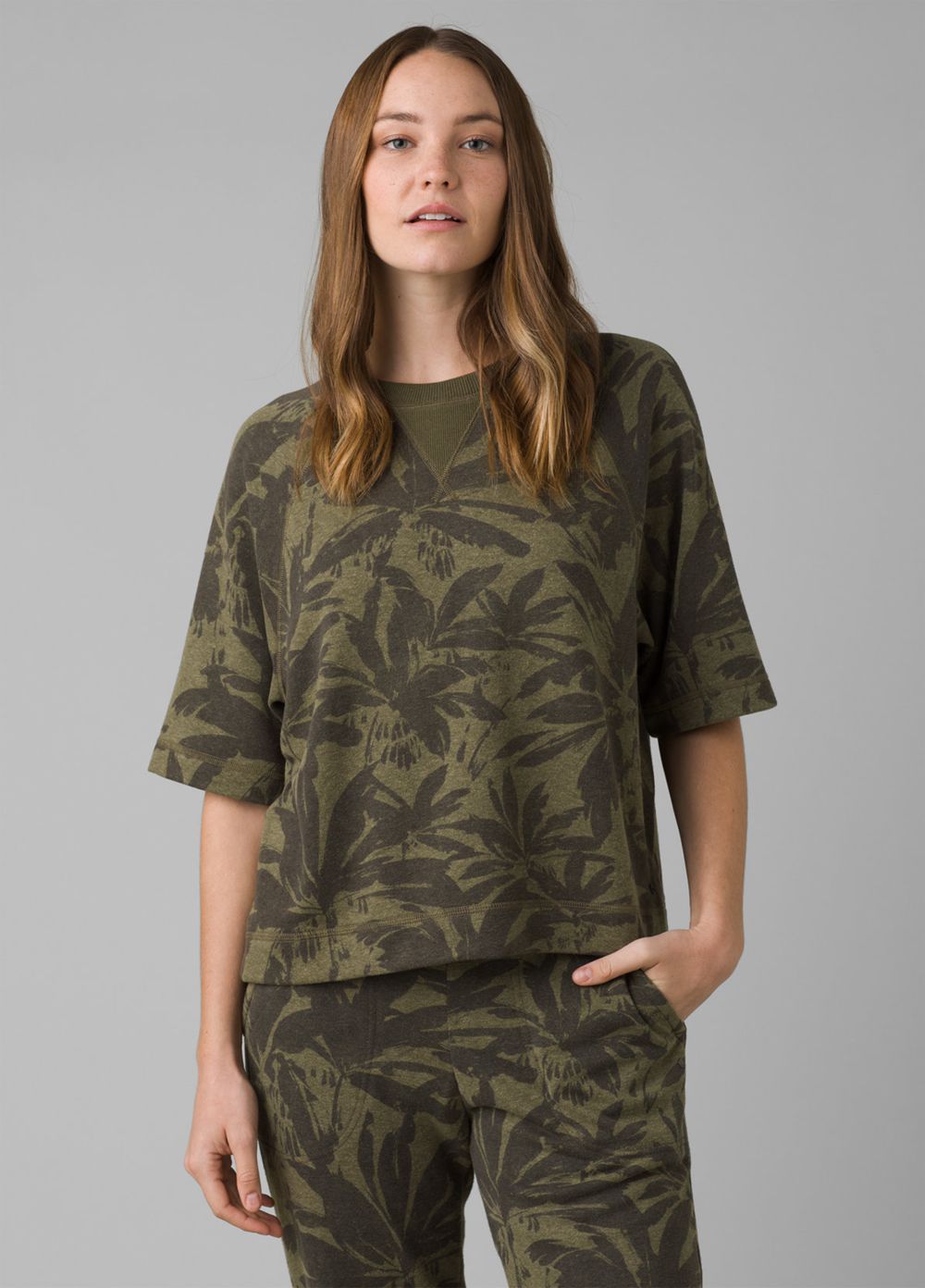 Olive Women\'s PrAna Cozy Up Sunfair Shirts | 26951-RZDH