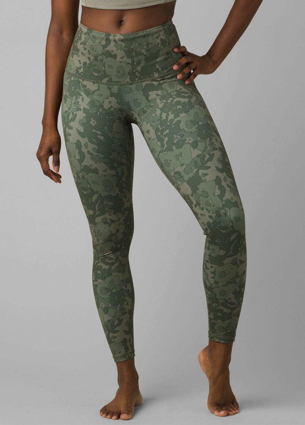 Olive Women\'s PrAna Kimble Printed 7/8 Leggings | 09562-YATX