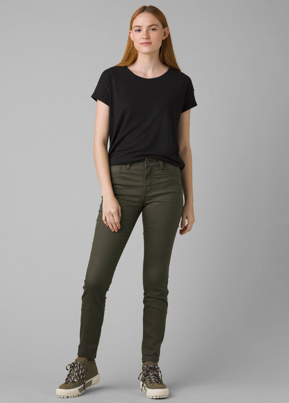 Olive Women's PrAna Oday Jeans | 97321-KNIR